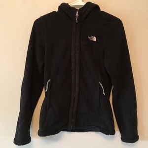North Face black fleece lined jacket - super soft